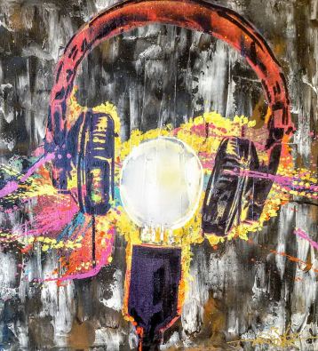 Helmet, Painting by Dan Groover