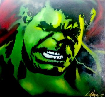 Hulk, Painting by Dan Groover