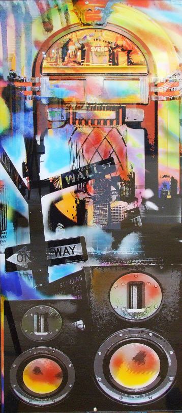 Speaker in New York, Painting by Dan Groover