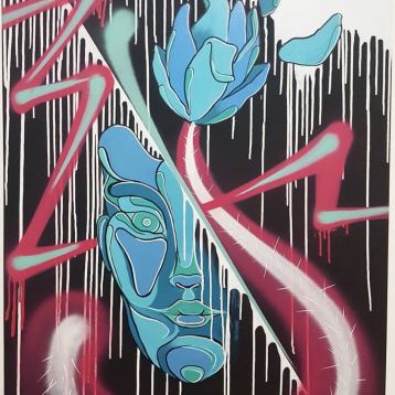 Blossom in Blue, Painting by Arad Levy