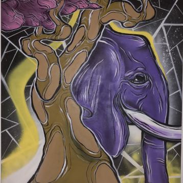 Crazy Elephant, Painting by Arad Levy
