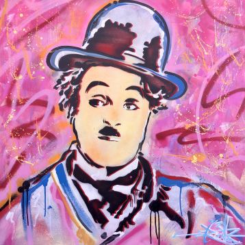 Pink Chaplin , Painting by Dan Groover