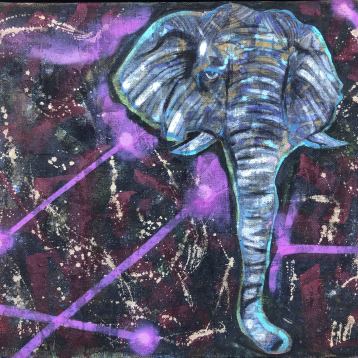 Secret Elephant , Painting by Dan Groover