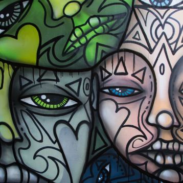 The faces, Painting by Monkey RMG