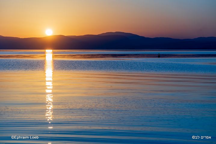 Coucher de soleil sur le lac de Tiberiade © Ephraim Loeb