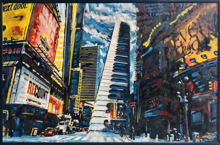 Jacob’s Ladder NYC, Painting by Dan Groover