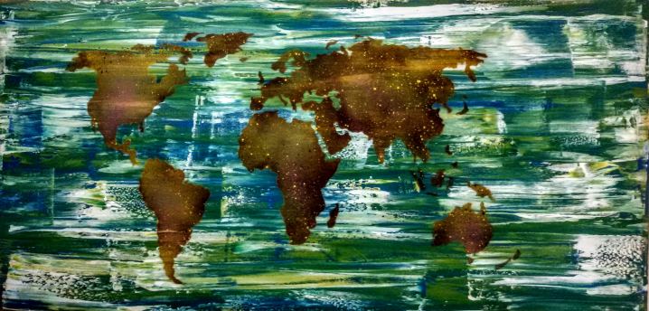 World's Map, Painting by Dan Groover