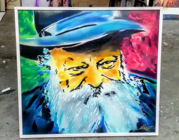 Lubavitch Rebbe, Painting by Dan Groover